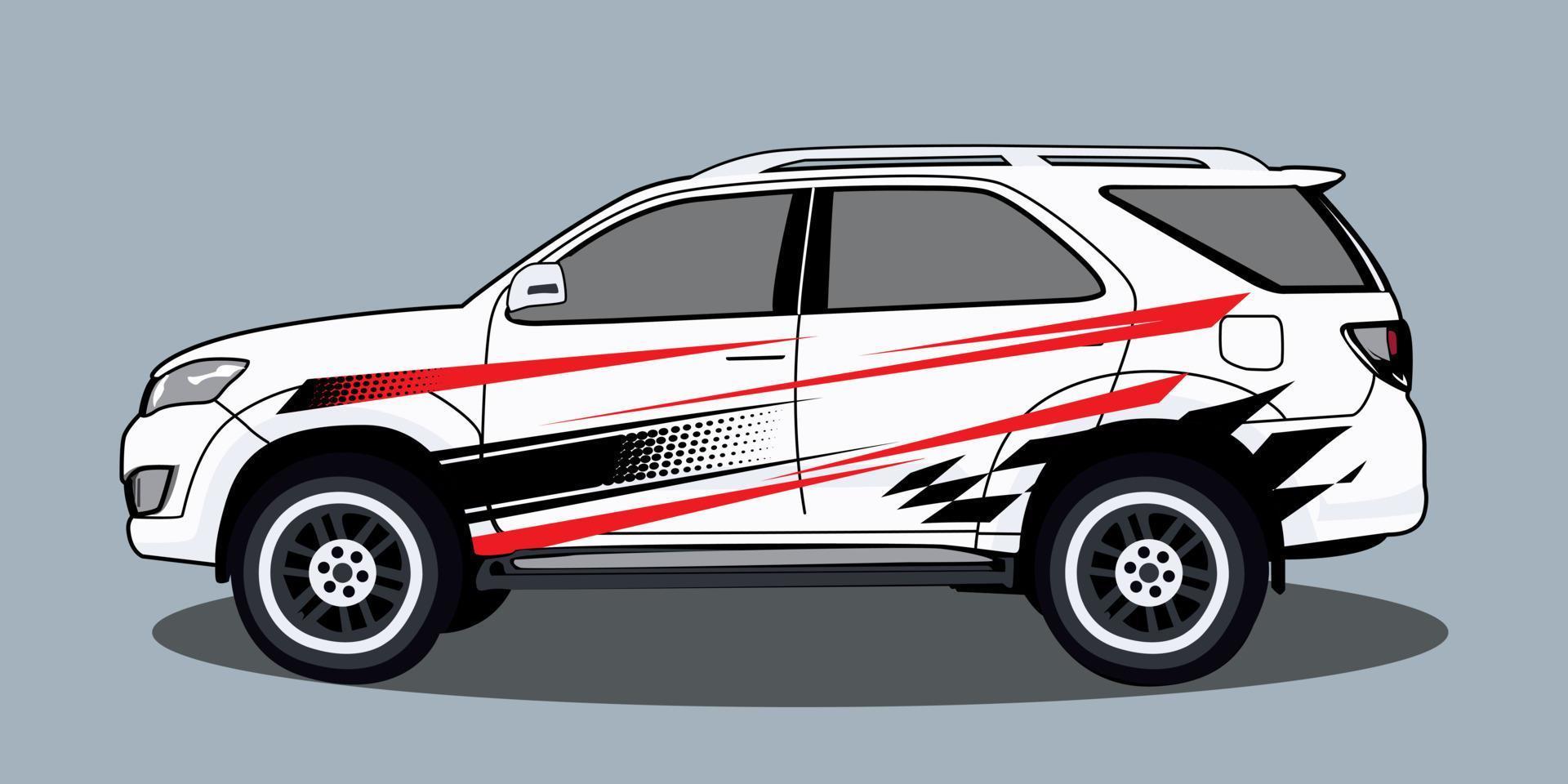 vector illustratie van een vrij abstract auto sticker