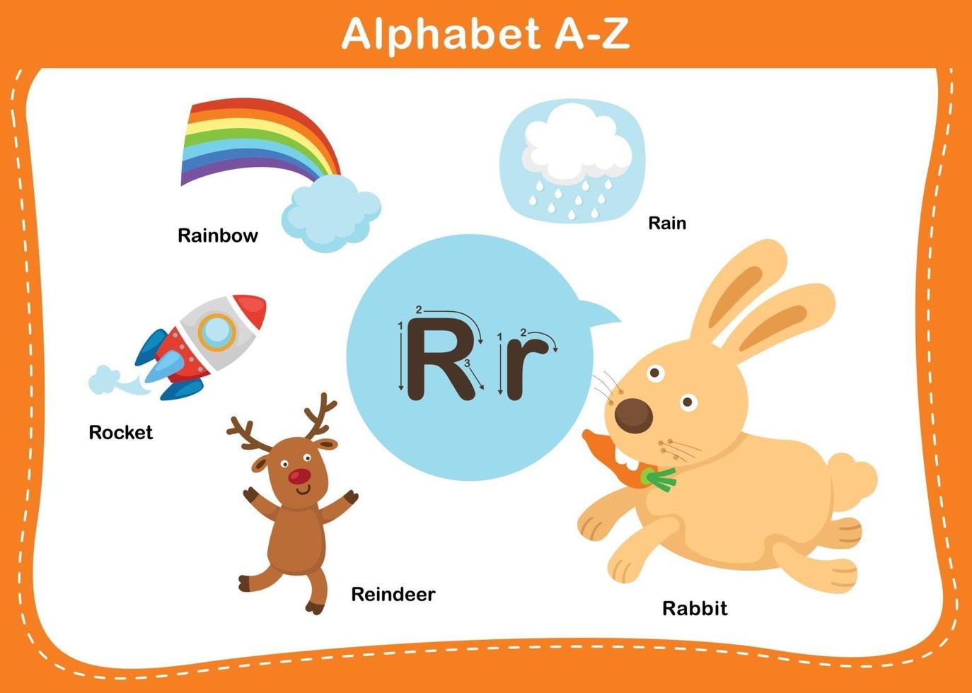 alfabet letter r vectorillustratie vector