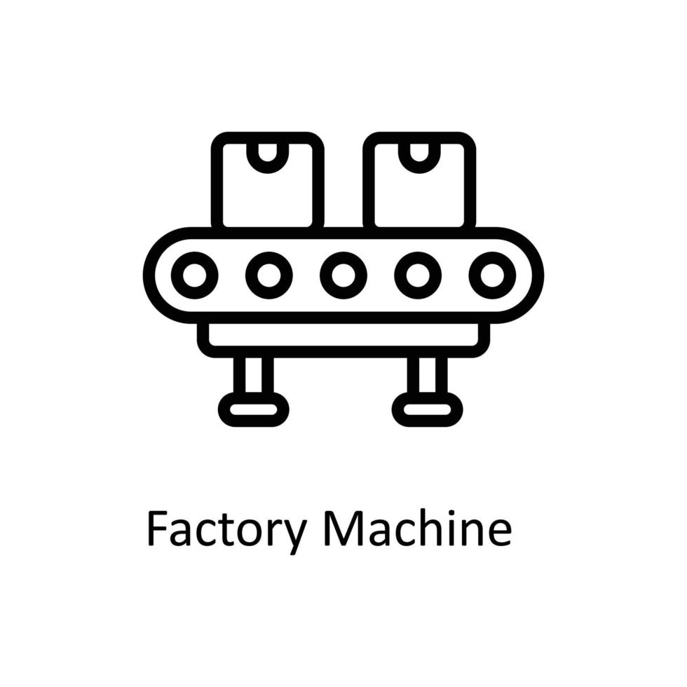 fabriek machine vector schets pictogrammen. gemakkelijk voorraad illustratie voorraad