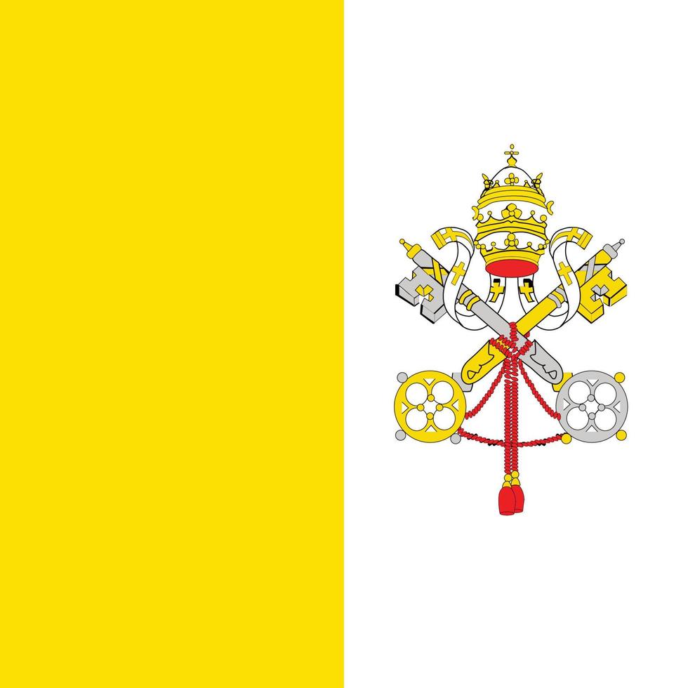 vlag van Vaticaan stad.nationaal vlag van Vaticaan stad vector