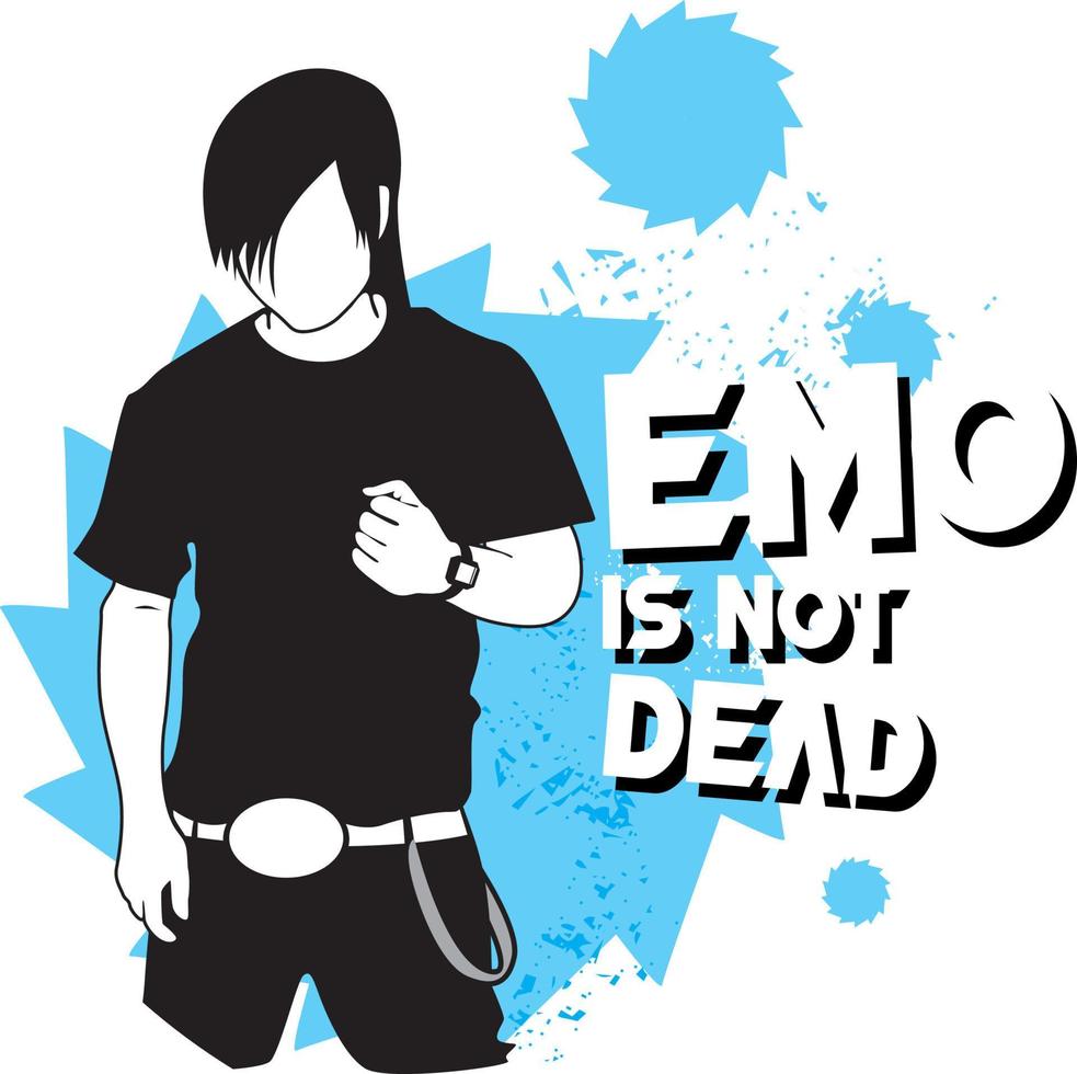 emo is niet dood eps bewerkbare vector