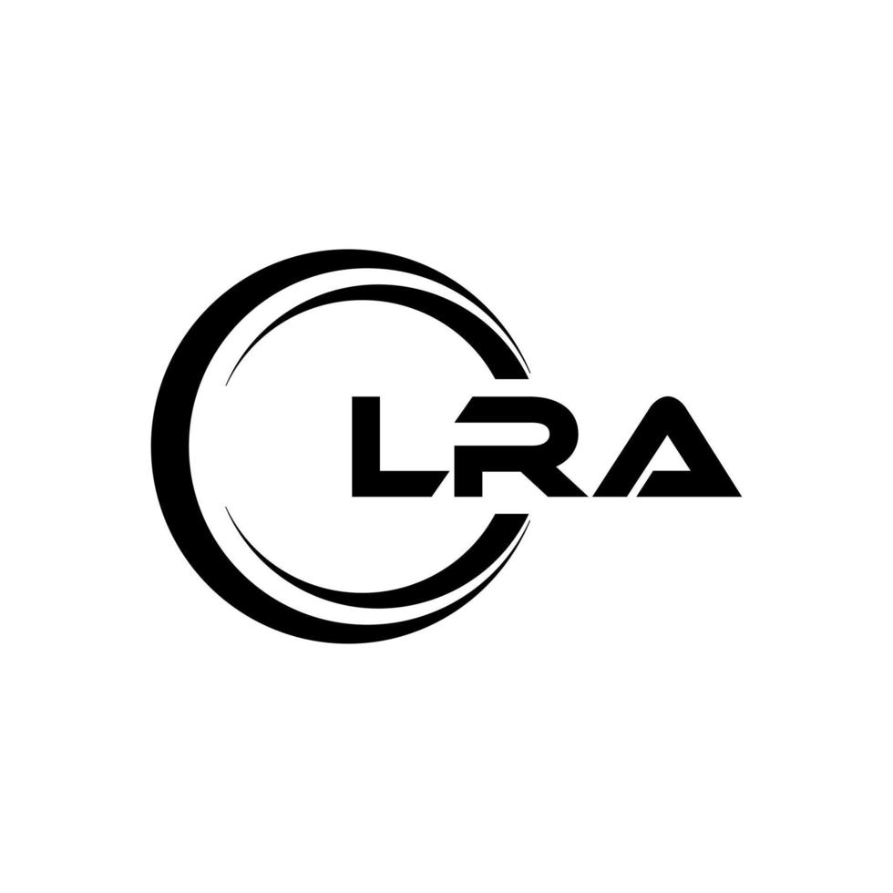 lra brief logo ontwerp in illustratie. vector logo, schoonschrift ontwerpen voor logo, poster, uitnodiging, enz.