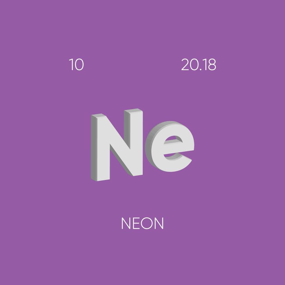 een van de periodiek tafel element met naam en atomair aantal vector