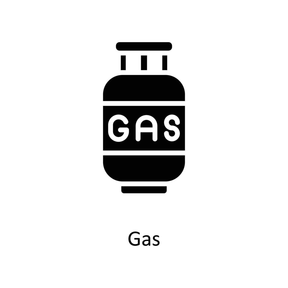 gas- vector solide pictogrammen. gemakkelijk voorraad illustratie voorraad