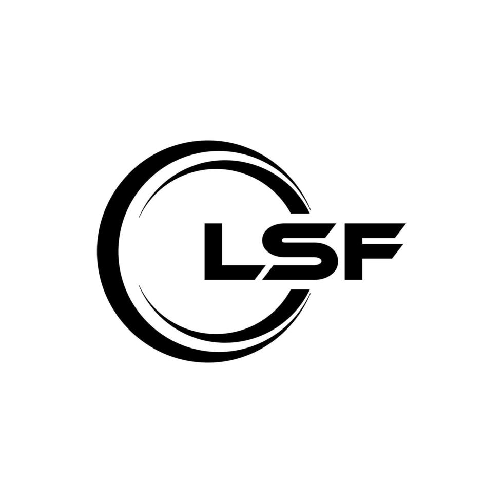 lsf brief logo ontwerp in illustratie. vector logo, schoonschrift ontwerpen voor logo, poster, uitnodiging, enz.