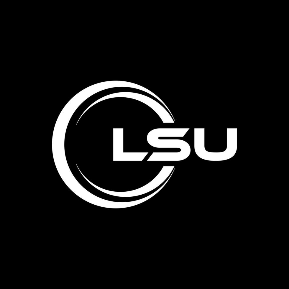 lsu brief logo ontwerp in illustratie. vector logo, schoonschrift ontwerpen voor logo, poster, uitnodiging, enz.