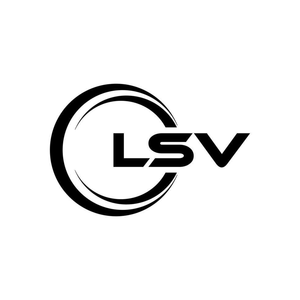 lsv brief logo ontwerp in illustratie. vector logo, schoonschrift ontwerpen voor logo, poster, uitnodiging, enz.