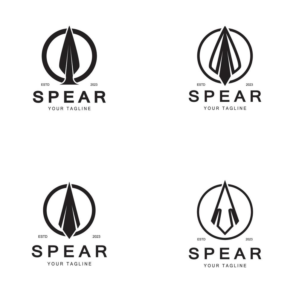 speer logo icoon vector illustratie ontwerp.hoofd speer logo wijnoogst illustratie ontwerp vector