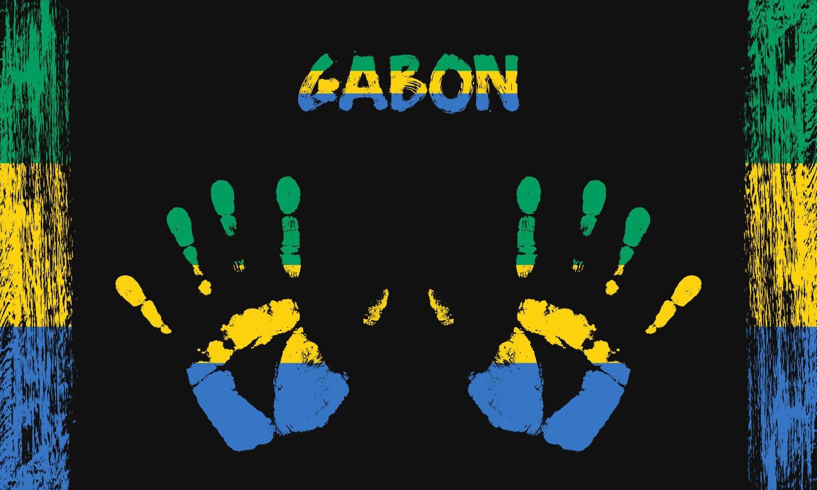 vector vlag van Gabon met een palm