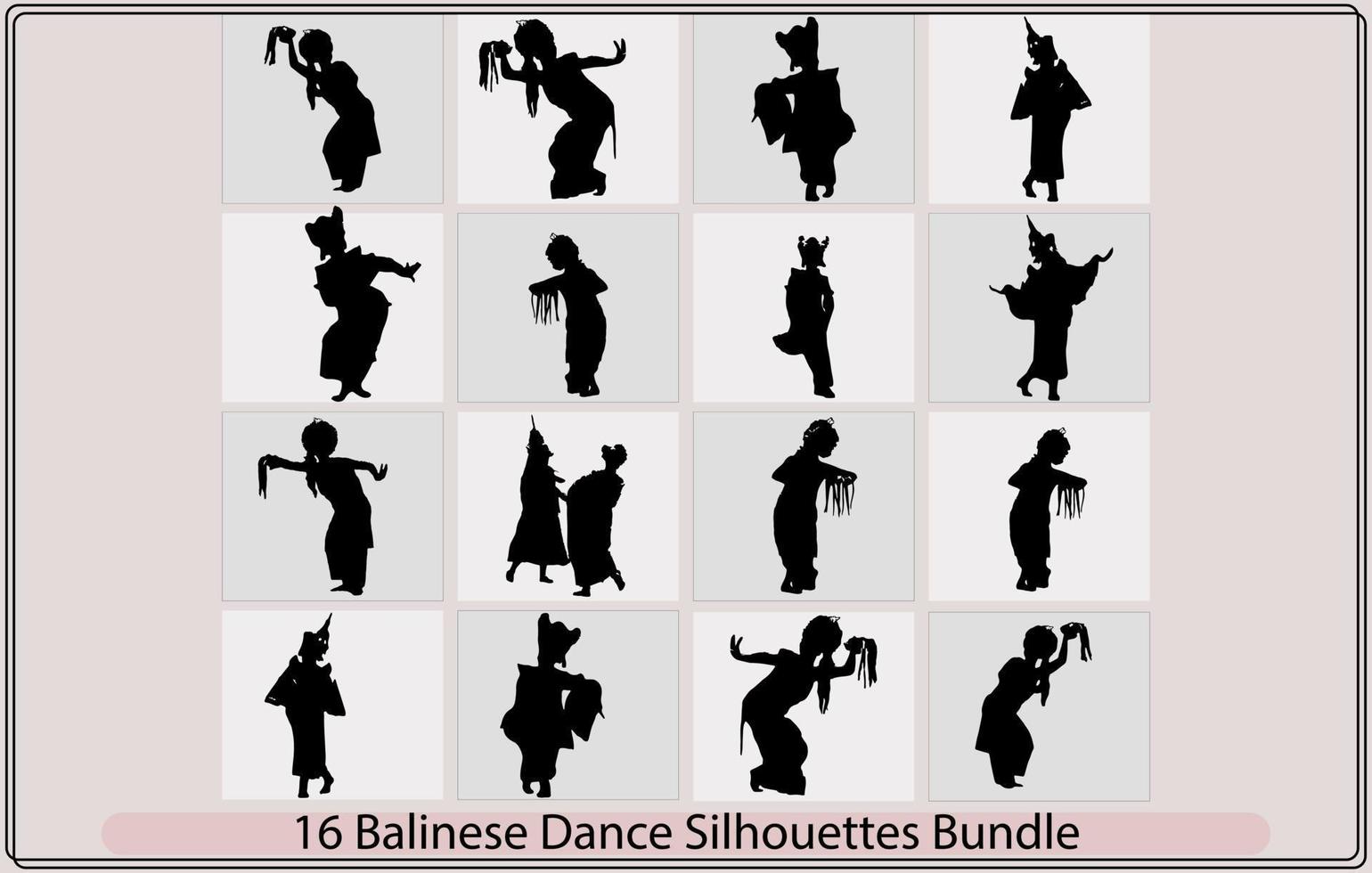 balinees traditioneel danser, vector silhouet van jong meisje traditioneel Bali Indonesië danser, Balinees danser logo. icoon balinees danser.