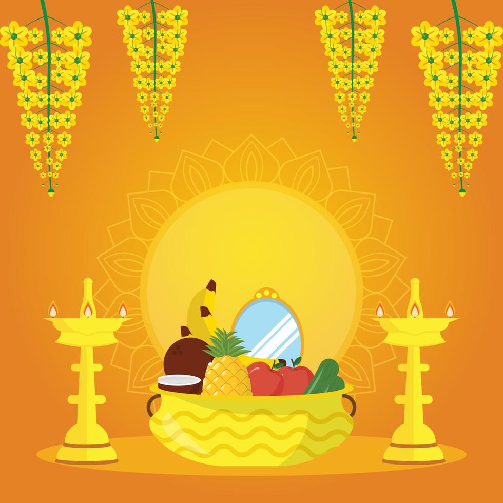 gelukkige vishu achtergrond vector