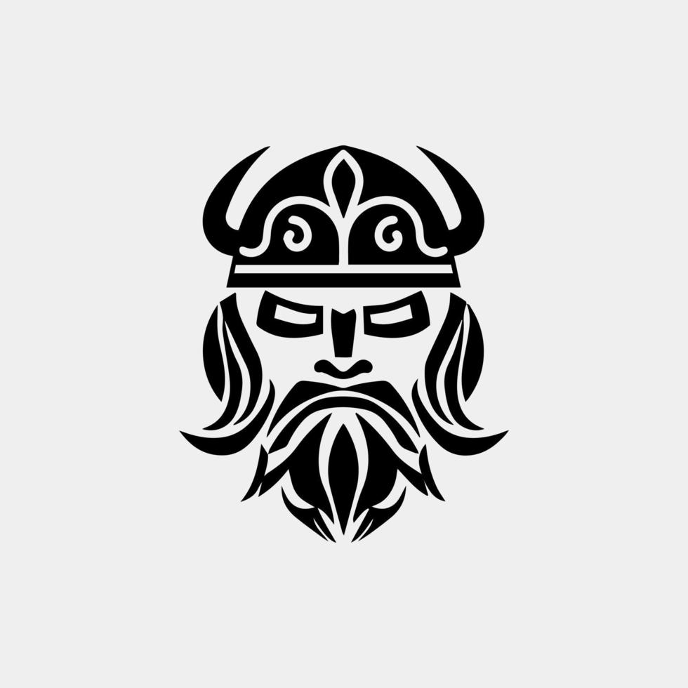 oude viking hoofd voor mascotte. vector ontwerp