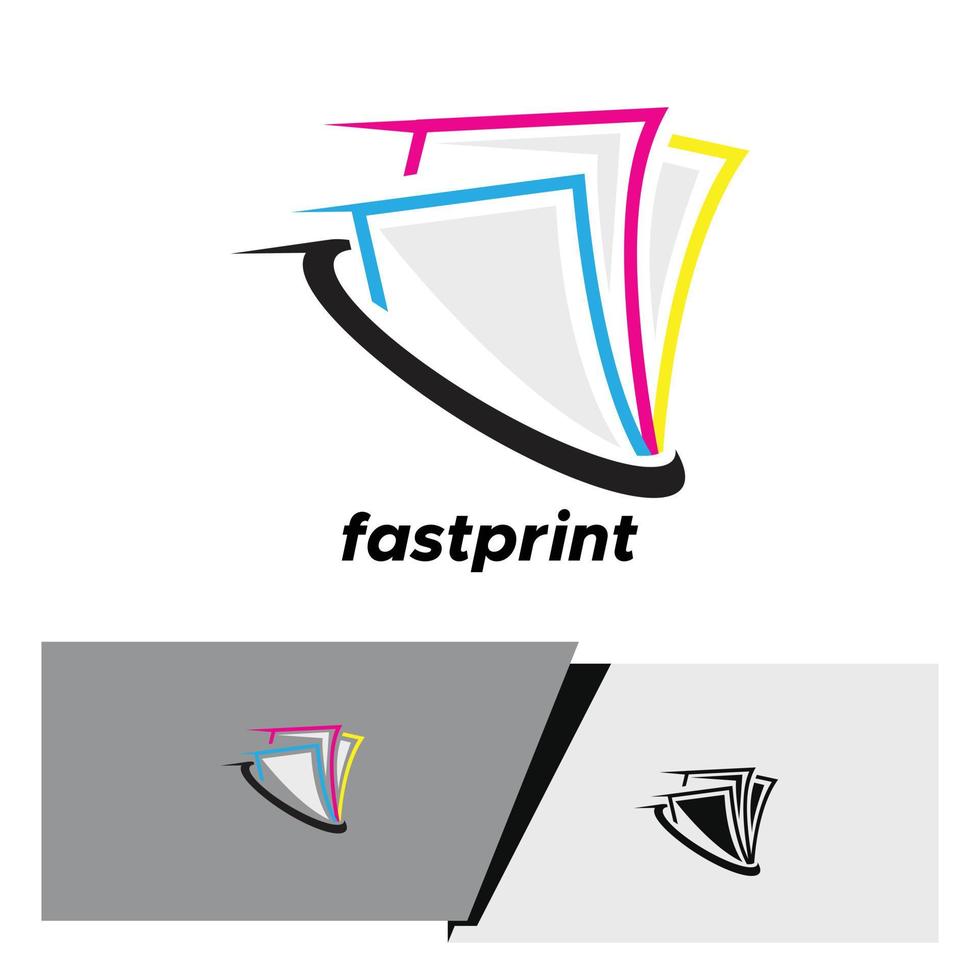 snel afdrukken logo vector