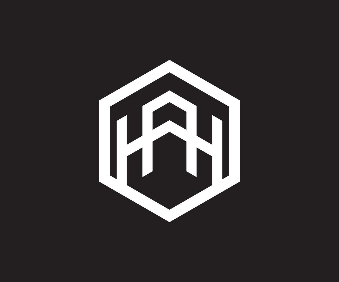 abstract brief haha logo ontwerp. initialen haha logo. creatief brief branding professioneel logo. echt landgoed logo vector