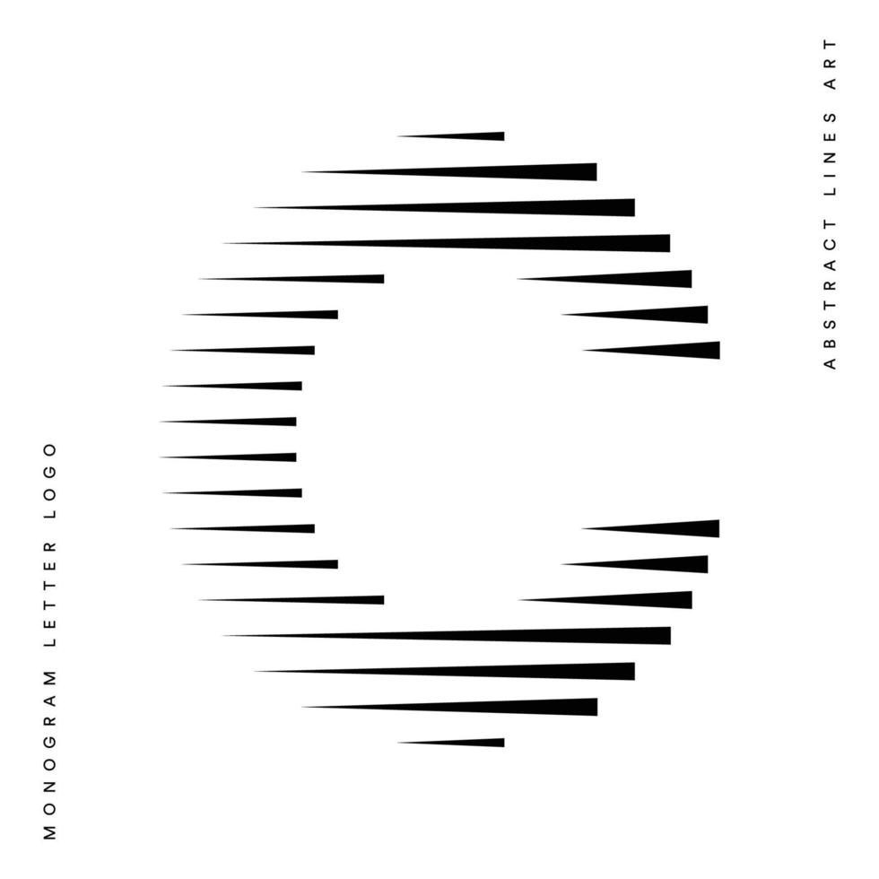 monogram logo brief c lijnen abstract modern kunst vector
