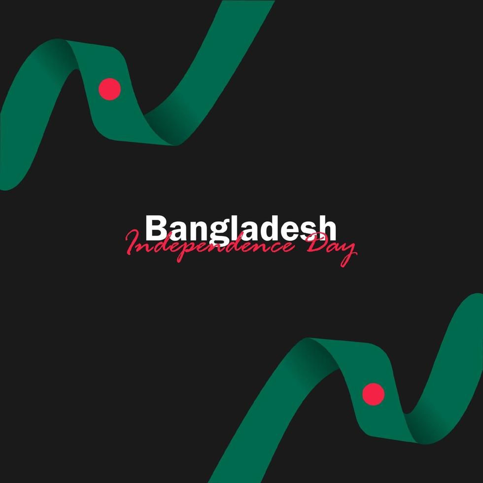 vector van onafhankelijkheidsdag met vlaggen van bangladesh.