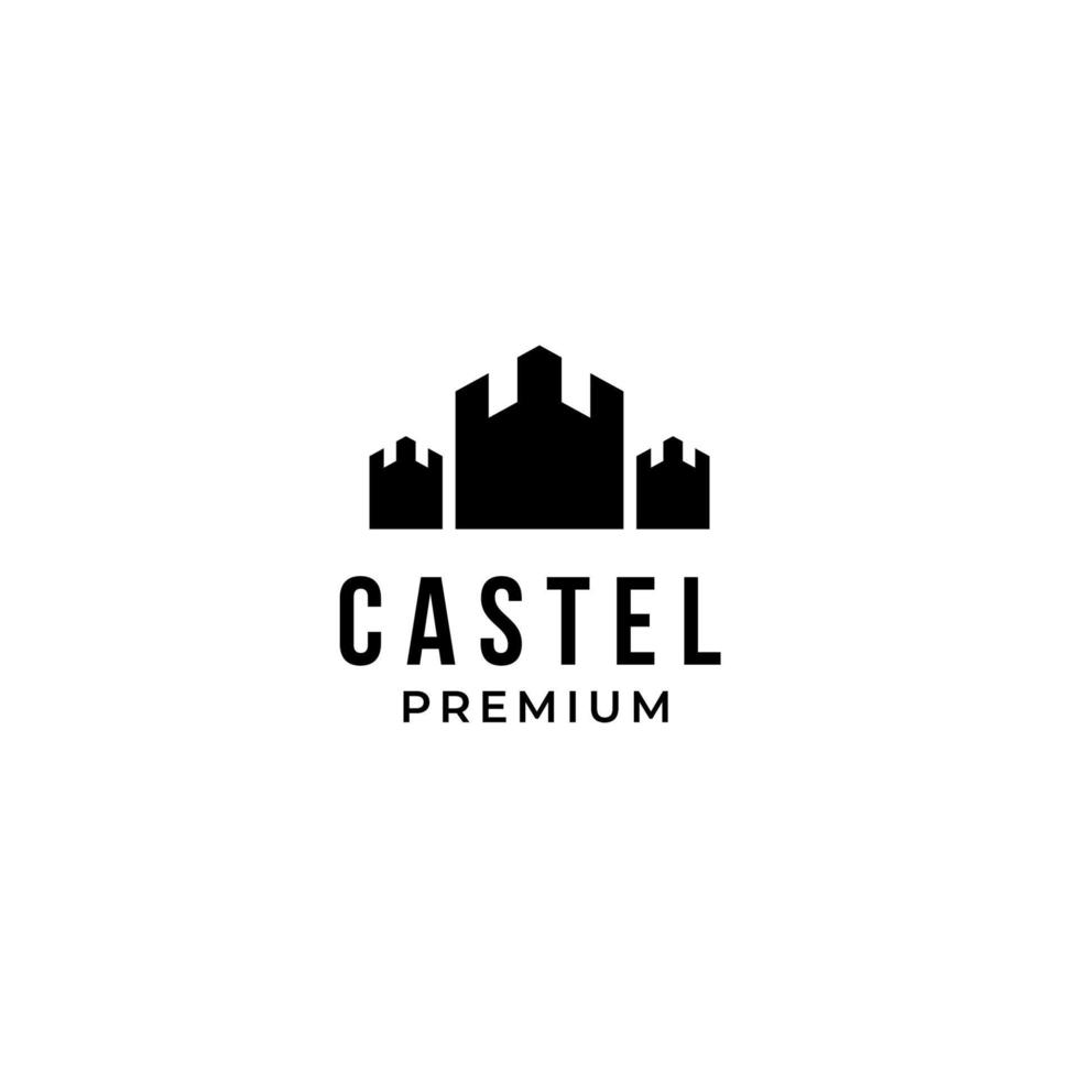 vector kasteel logo ontwerp concept illustratie idee