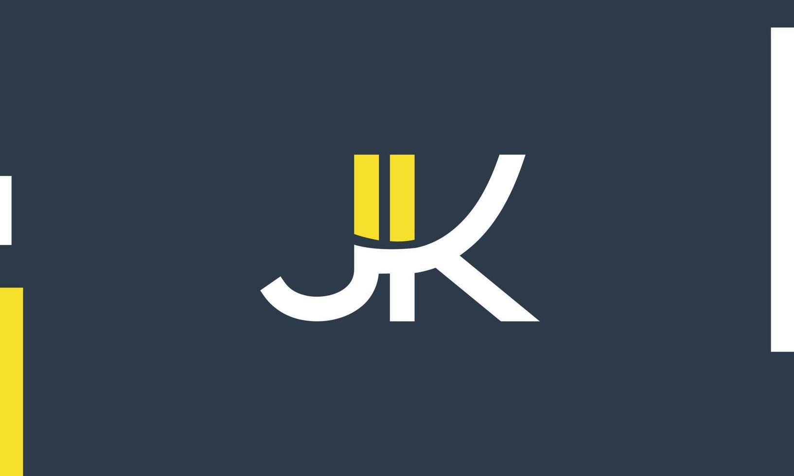 alfabet letters initialen monogram logo jk, kj, j en k vector