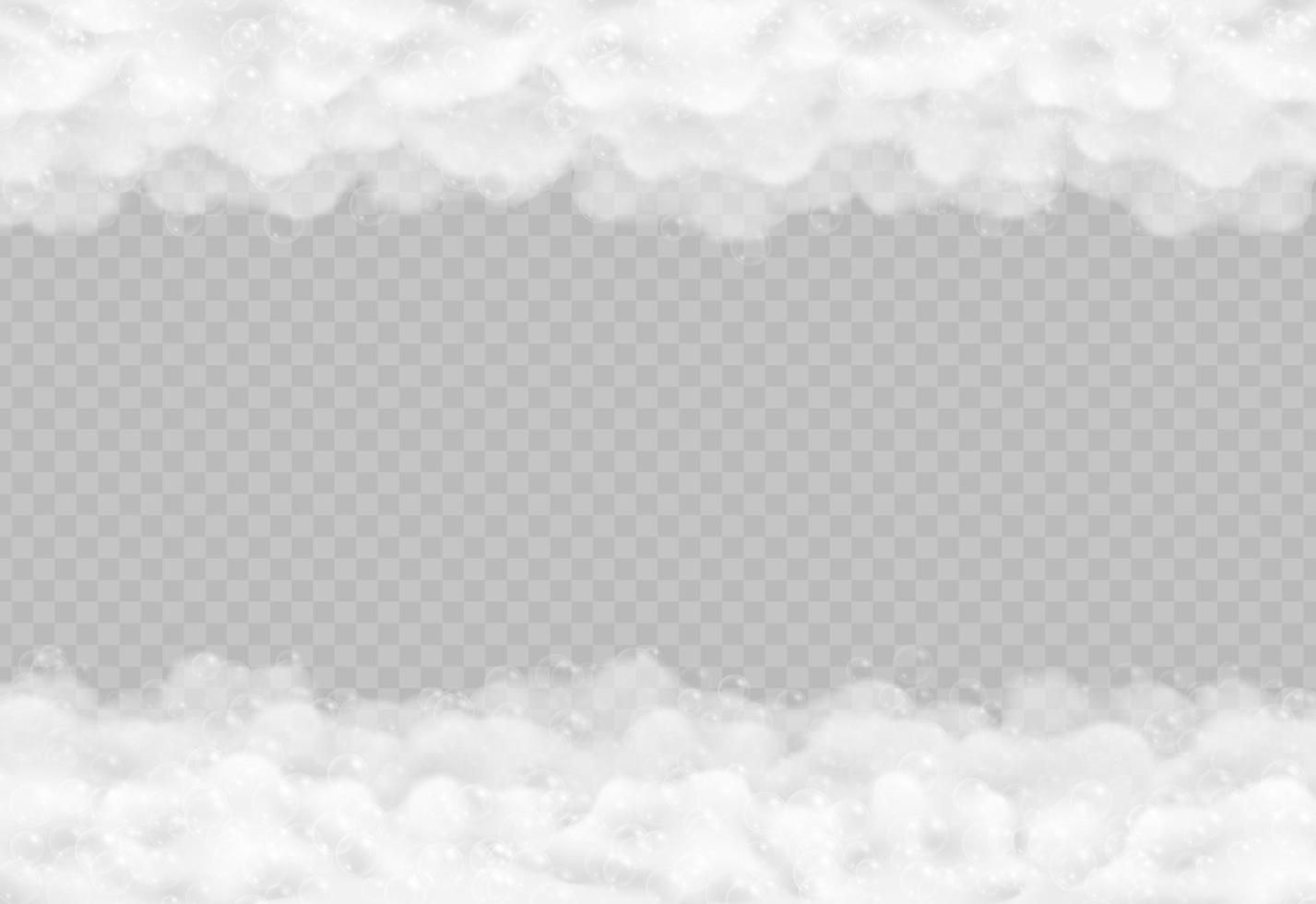 realistisch bad schuim grens geïsoleerd Aan een grijs achtergrond. vector