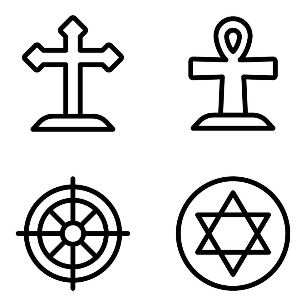 moderne religieuze elementen vector