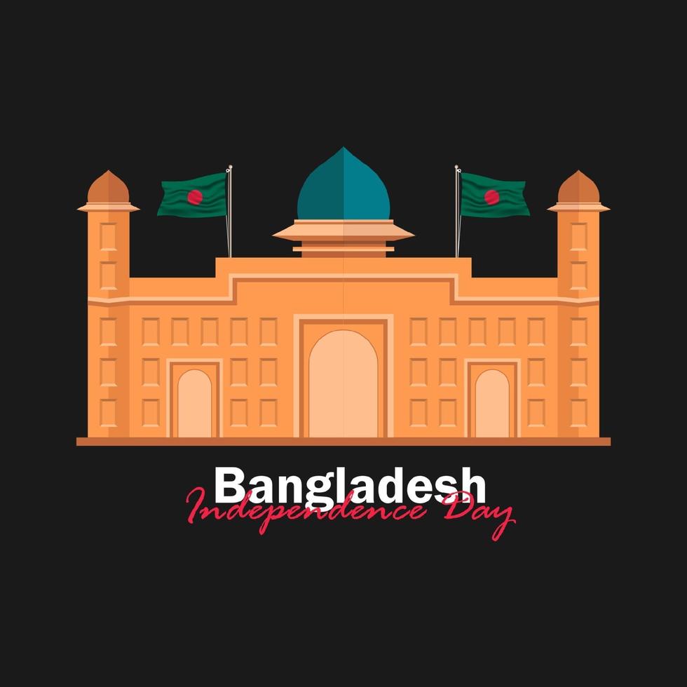 vector van onafhankelijkheidsdag met vlaggen van bangladesh.