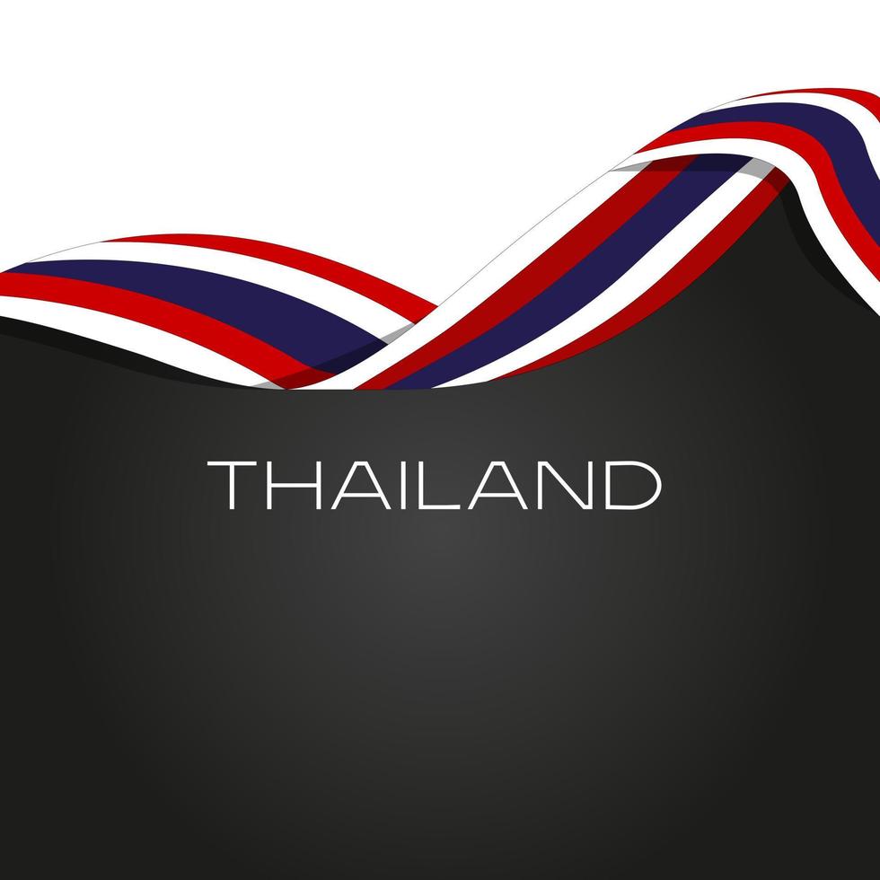 Thailand vlag lintje. vlag banier vector illustratie Sjablonen