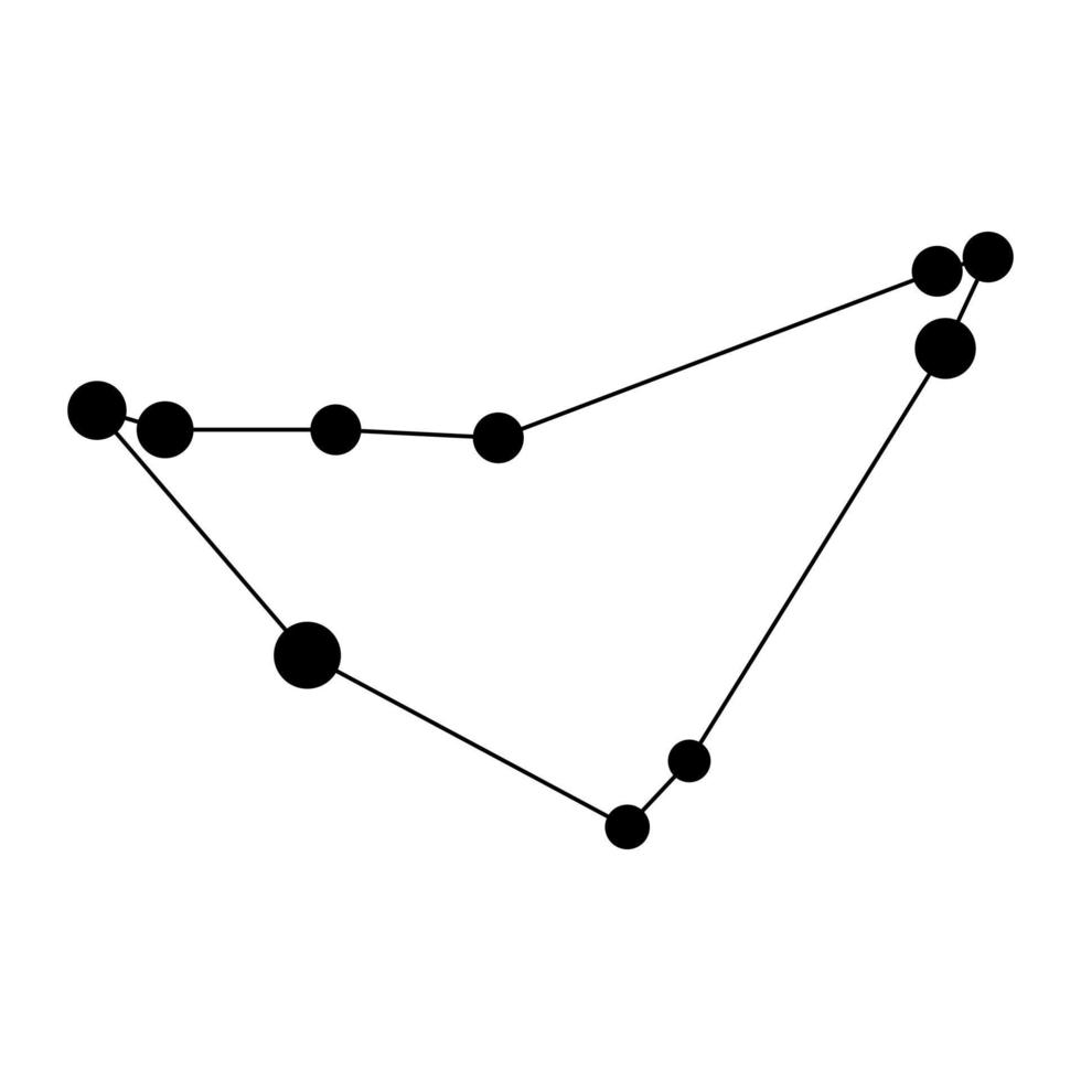 Steenbok sterrenbeeld kaart. vector illustratie.