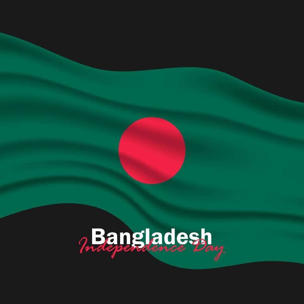 vector van onafhankelijkheidsdag met vlaggen van bangladesh.