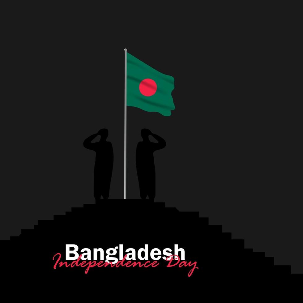 vector van onafhankelijkheidsdag met vlaggen van bangladesh.