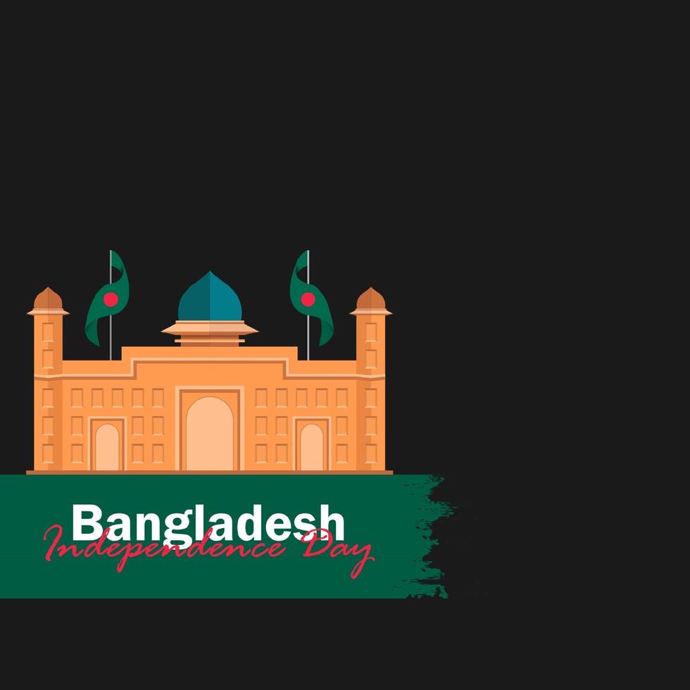 vector van onafhankelijkheidsdag met vlaggen van bangladesh.