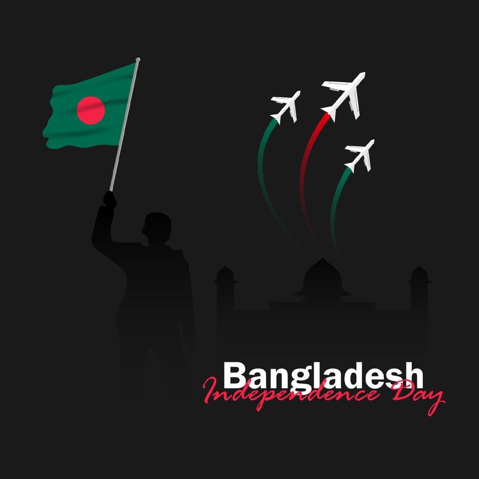 viering van de nationale feestdag van Bangladesh op 26 maart vector