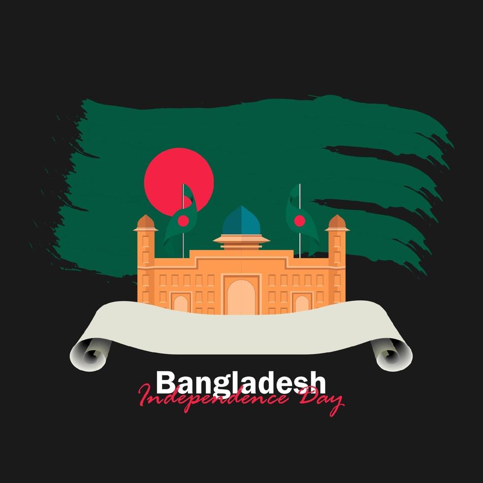 viering van de nationale feestdag van Bangladesh op 26 maart vector