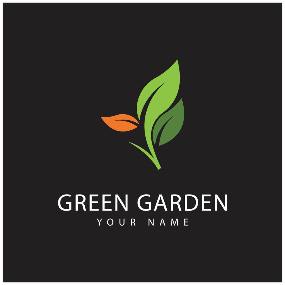 groen tuin logo vector en symbool