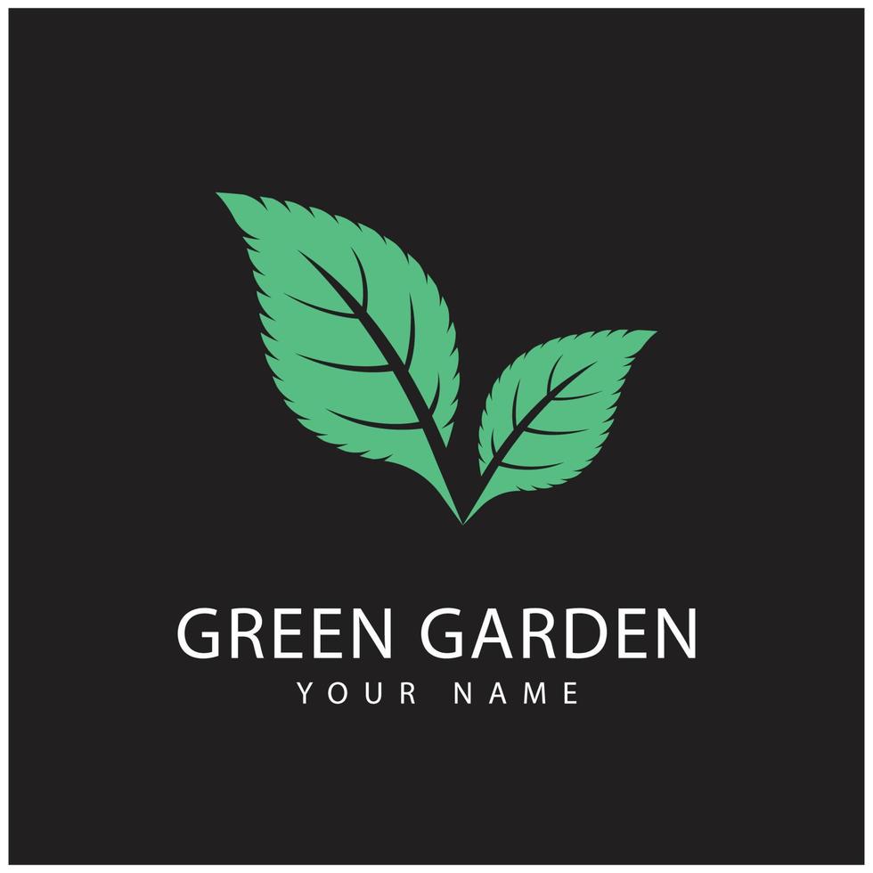 groen tuin logo vector en symbool