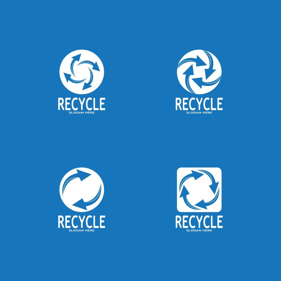 recycle icoon - recycling symbool hergebruik vector grafiek logo