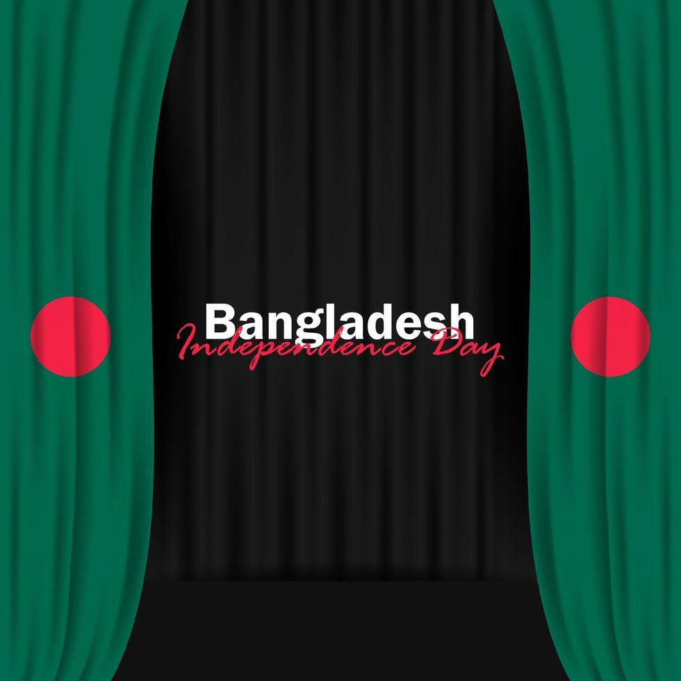 vector van onafhankelijkheidsdag met vlaggen van bangladesh.