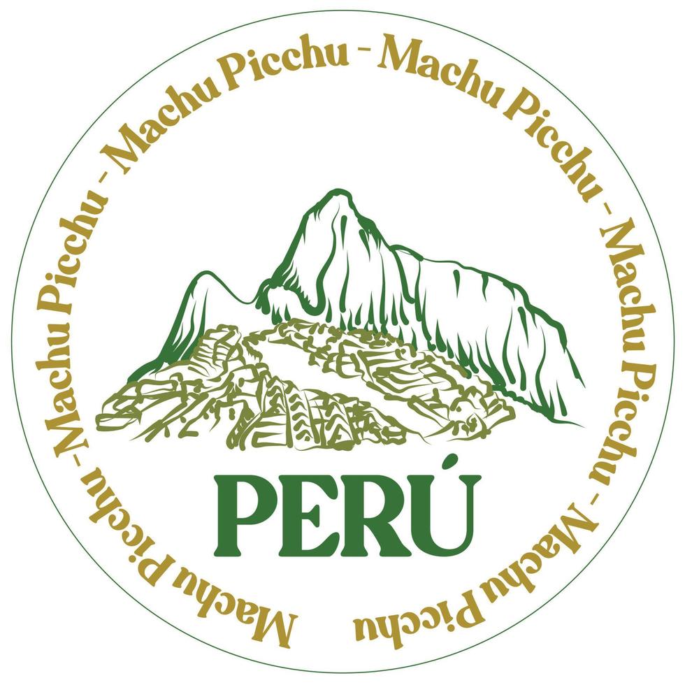 machu Picchu zich afvragen van de wereld vector