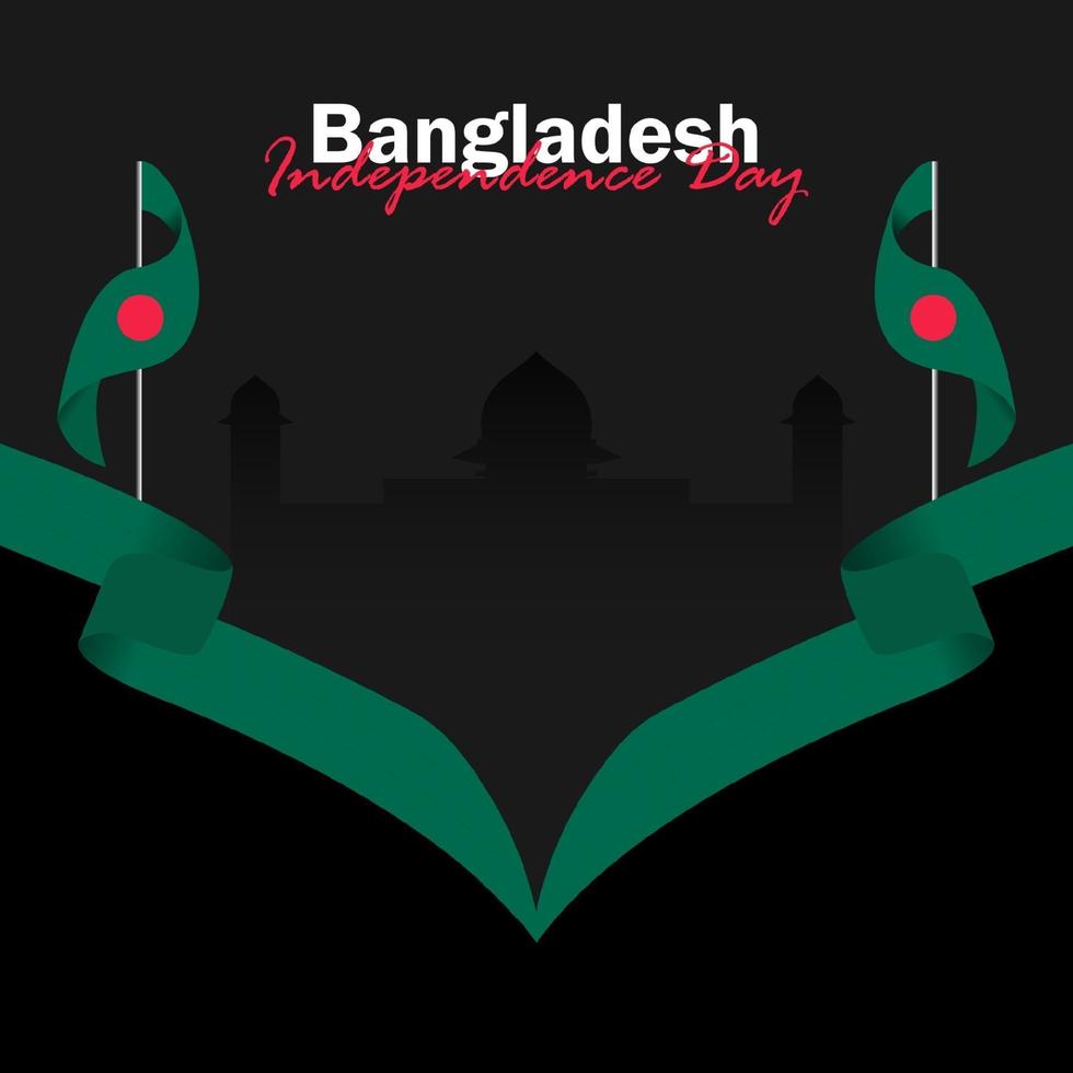 viering van de nationale feestdag van Bangladesh op 26 maart vector