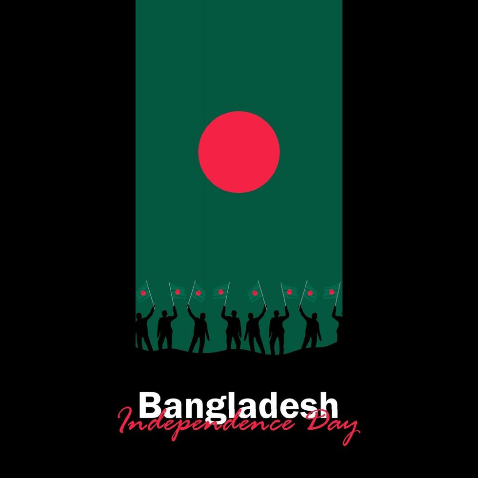 viering van de nationale feestdag van Bangladesh op 26 maart vector