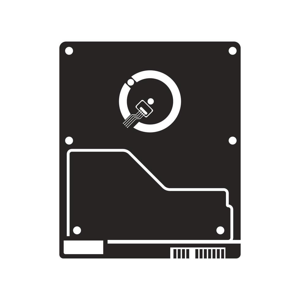 moeilijk schijf drijfveer, hardware hdd opslagruimte icoon vector