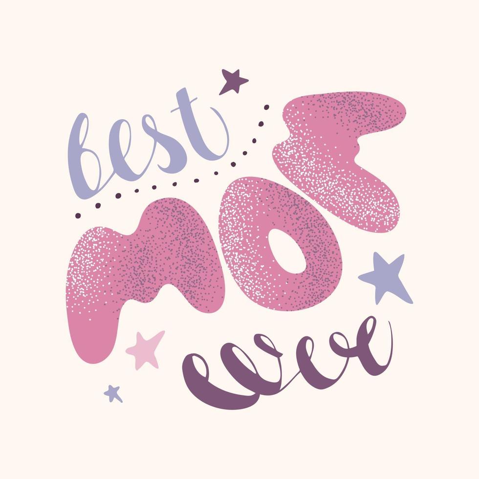 beste moeder ooit belettering. vector kalligrafische inscriptie, sjabloon voor spandoek voor felicitaties op Moederdag