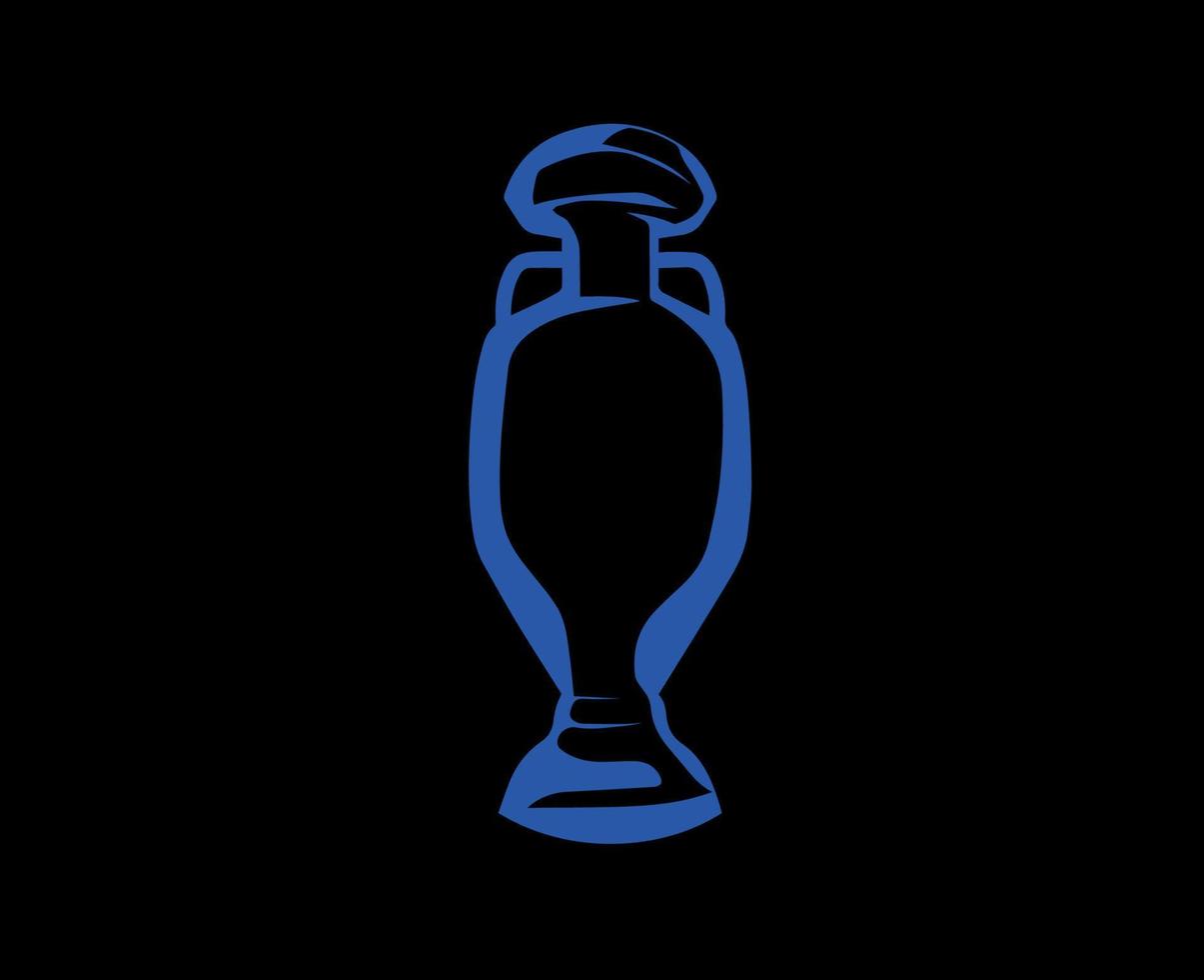 euro 2024 Duitsland trofee officieel logo blauw symbool Europese Amerikaans voetbal laatste ontwerp vector illustratie met zwart achtergrond