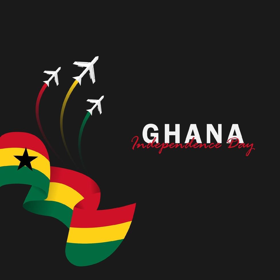 vector van onafhankelijkheidsdag ghana ontwerpsjabloon