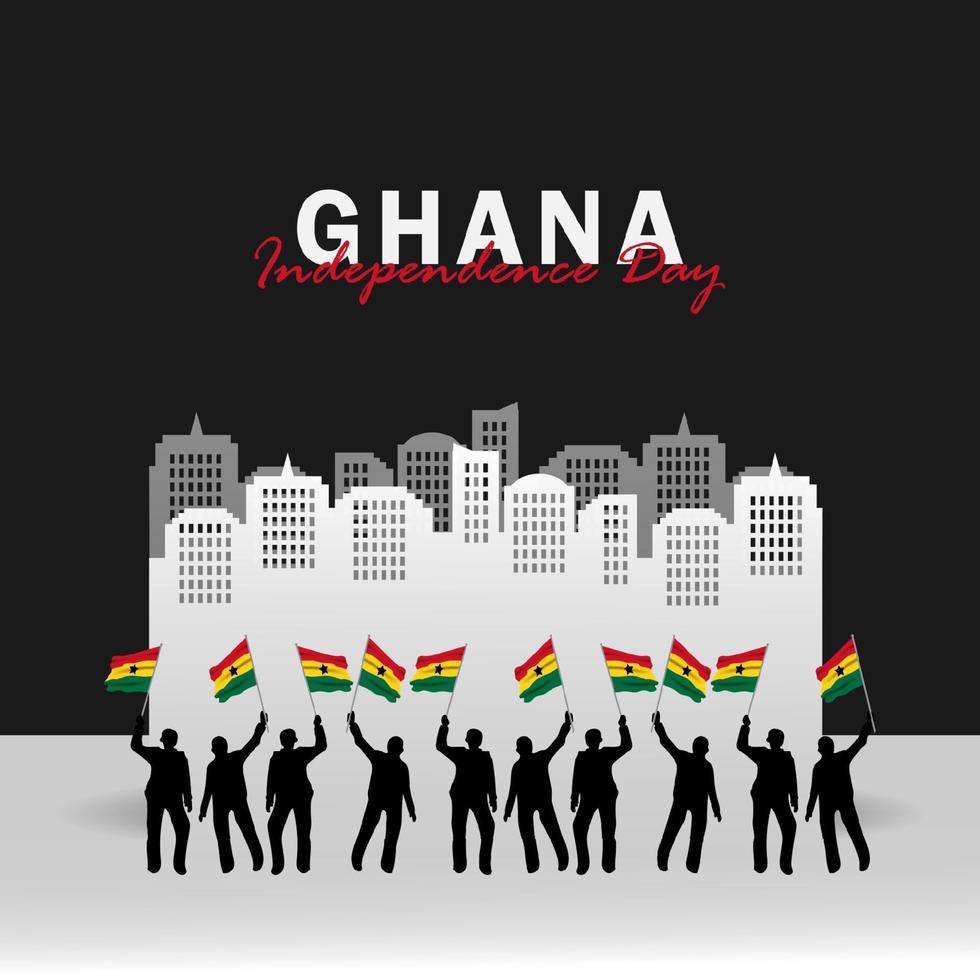 vector van onafhankelijkheidsdag ghana ontwerpsjabloon