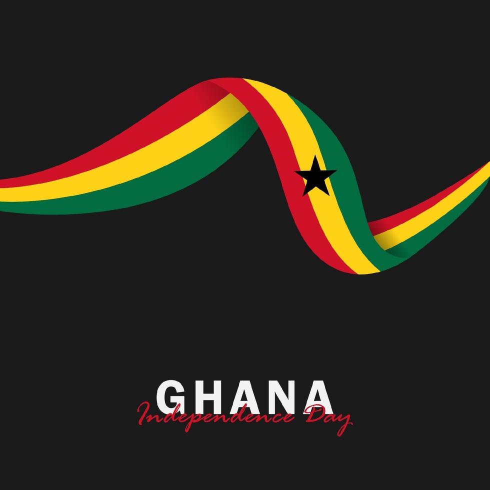 vector van onafhankelijkheidsdag ghana ontwerpsjabloon