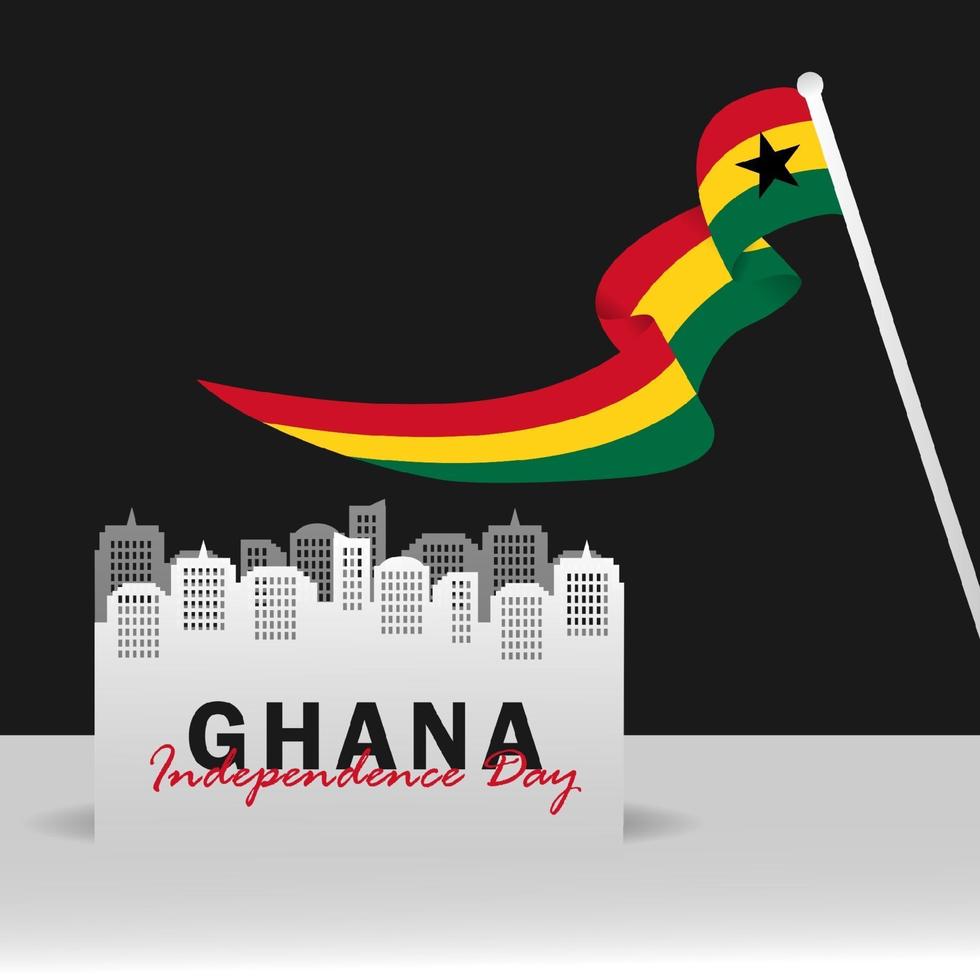 vector van onafhankelijkheidsdag ghana ontwerpsjabloon