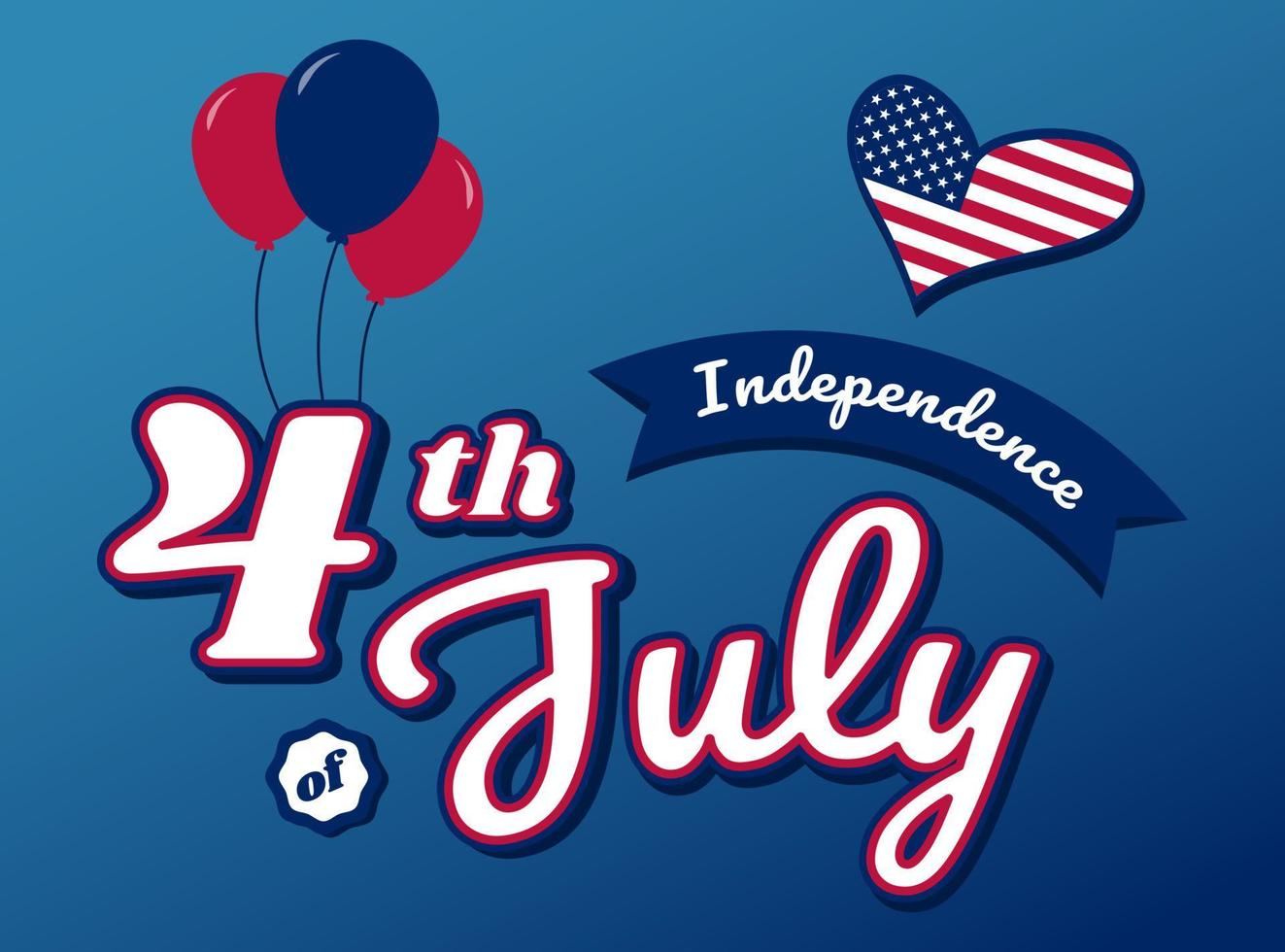 ons gedenkteken dag patriot trots etiket Amerikaans vlag en symbolen nationaal onafhankelijkheid dag 4e juli vector