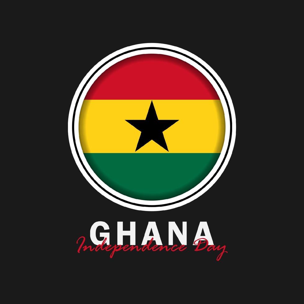 vector van onafhankelijkheidsdag ghana ontwerpsjabloon