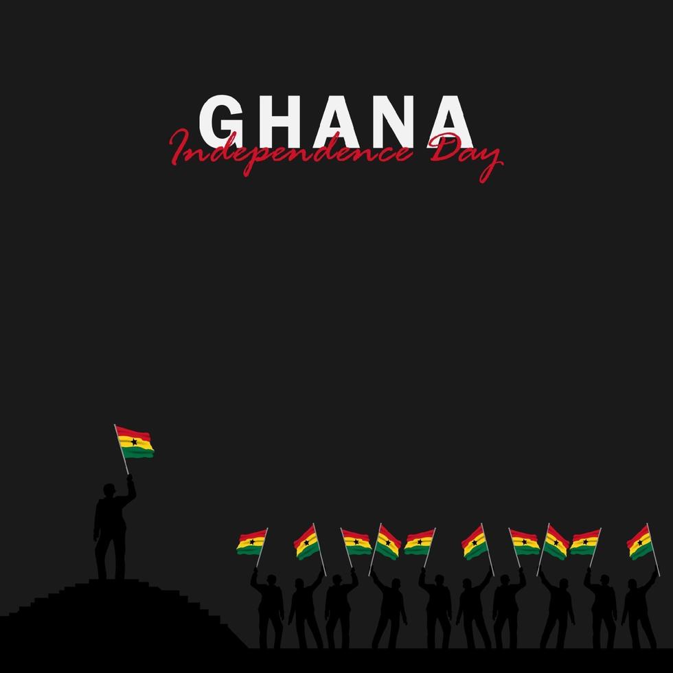 vector van onafhankelijkheidsdag ghana ontwerpsjabloon