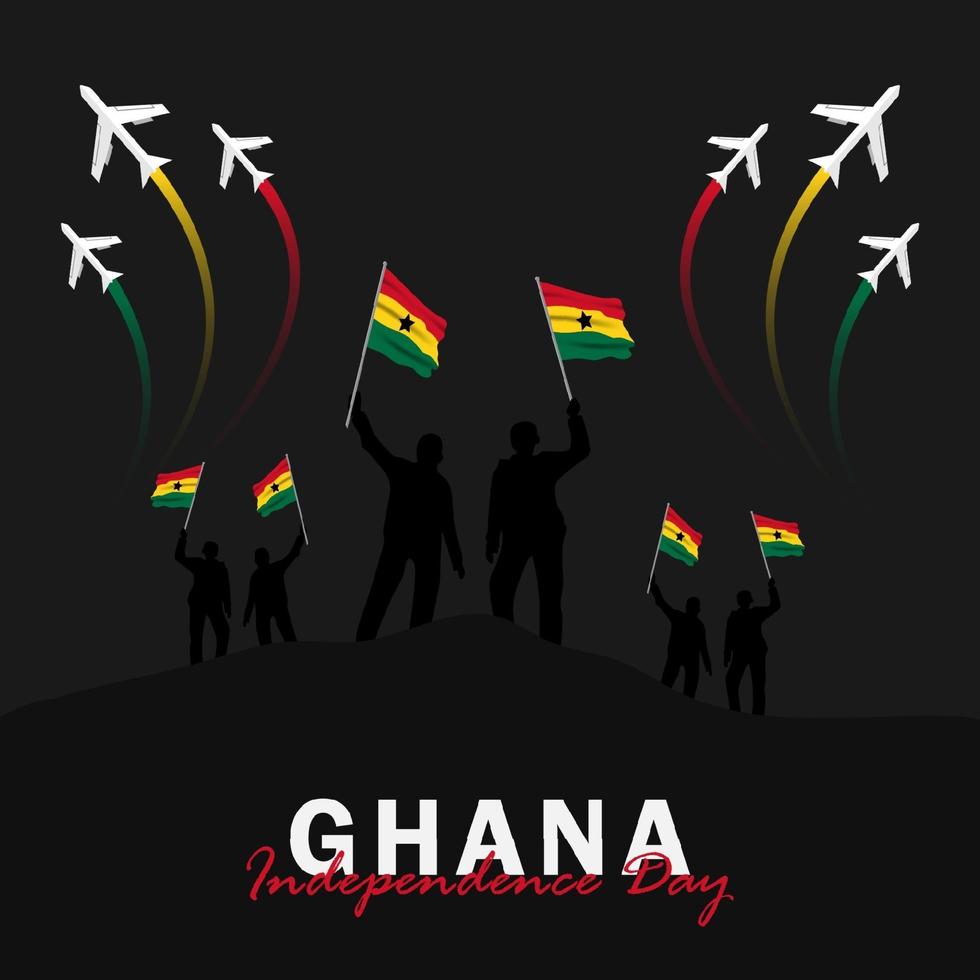 vector van onafhankelijkheidsdag ghana ontwerpsjabloon